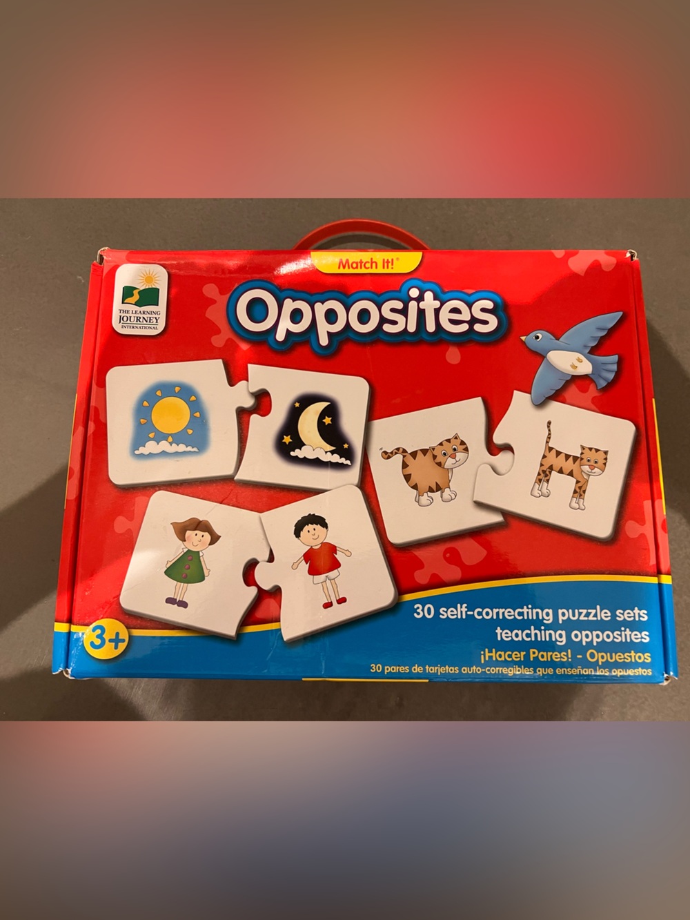 The Learning Journey 30 self correcting piece Opposites Puzzle ages 3+ like new